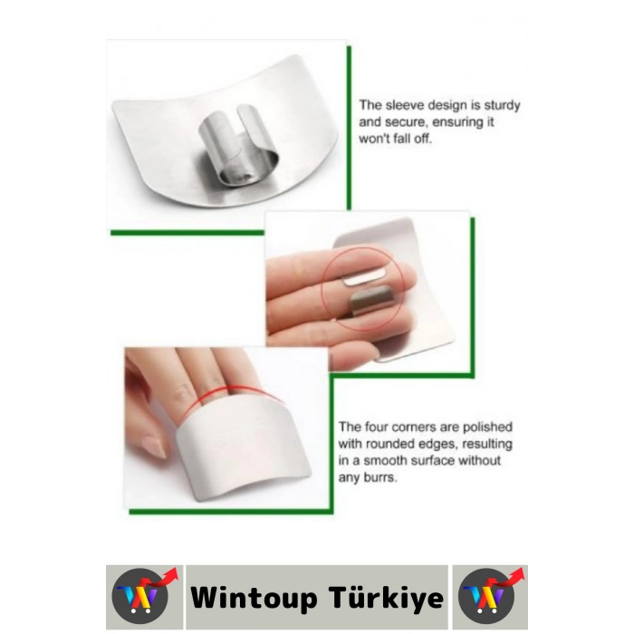 #Mutfak Hafif Kompakt Her Parmak Tipine Uyumlu Mutfak Yemek Hazırlık Et Balık Soğan Meyve Sebze Hızlı Kesme Dilimleme Doğrama Paslanmaz Çelik Parmak Koruyucu Güvenlik Aparatı