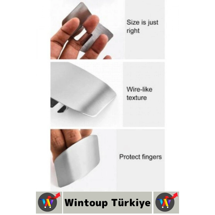 #Mutfak Hafif Kompakt Her Parmak Tipine Uyumlu Mutfak Yemek Hazırlık Et Balık Soğan Meyve Sebze Hızlı Kesme Dilimleme Doğrama Paslanmaz Çelik Parmak Koruyucu Güvenlik Aparatı