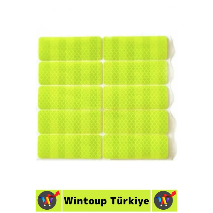 #Relfektör Kendinden Yapışkanlı Suya Toza Dayanıklı Motosiklet Bisiklet Kask Araç Tamponu Bebek Arabası Çanta Bariyer Petek Dokulu Yüksek Yansıtmalı Altıgen Reflektör Bant Seti 10 Adet