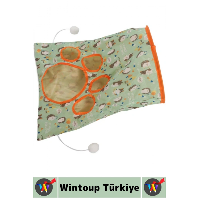#Oyuncak Evcil Hayvan Pet İnteraktif Sevimli Pati Gözetleme Delikli İlgi Çekici Peluş Fare Oyuncaklı Katlanabilir Hışırtılı Kedi Oyun Tüneli Çantası