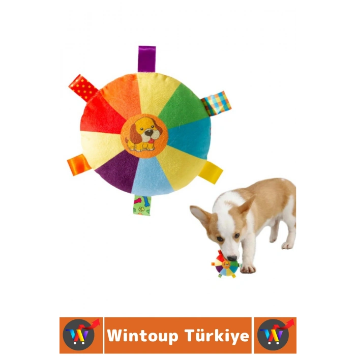 #Oyuncak Evcil Hayvan Oyuncak İlgi Çekici Renkli Sesli Yakala-Getir Isırma Çekiştirme Çıngıraklı Yumuşak Peluş Frizbi Köpek Oyuncağı
