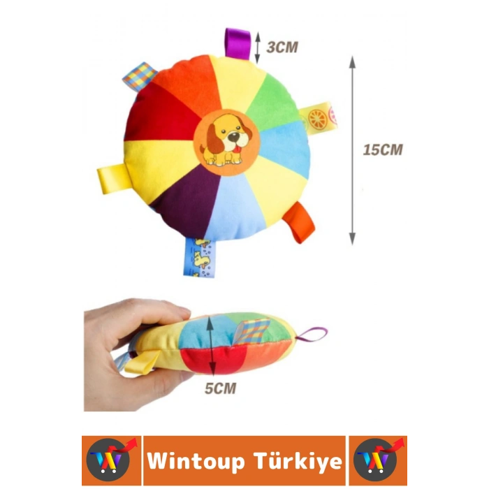 #Oyuncak Evcil Hayvan Oyuncak İlgi Çekici Renkli Sesli Yakala-Getir Isırma Çekiştirme Çıngıraklı Yumuşak Peluş Frizbi Köpek Oyuncağı 2 Adet