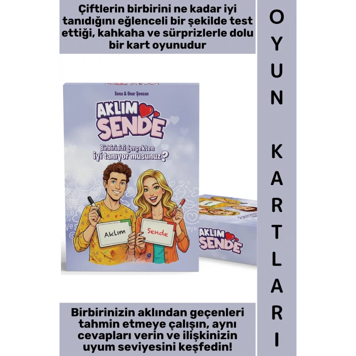 #Oyun Eğlenceli Sevgili Nişanlı Eş Çift Özel Gün Birbirini Tanıma İlişki Uyumu İletişim Gelişimi Komik Kahkaha Sürpriz İlişki Puanlamalı Kart Oyunu Aklım Sende