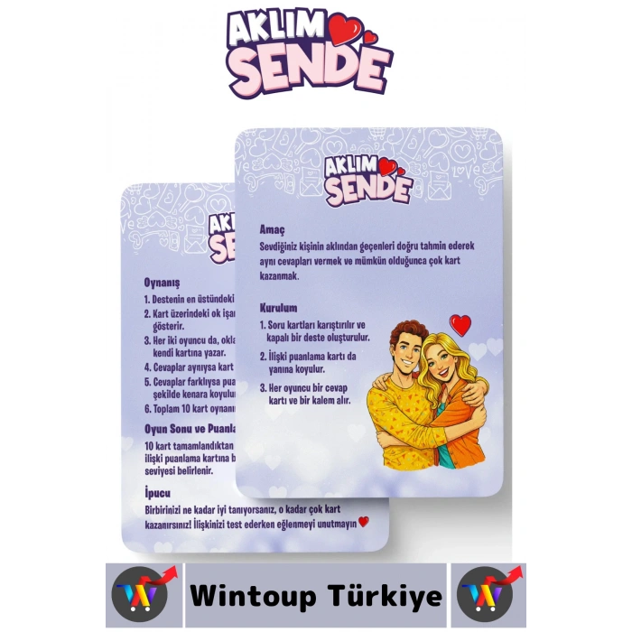 #Oyun Eğlenceli Sevgili Nişanlı Eş Çift Özel Gün Birbirini Tanıma İlişki Uyumu İletişim Gelişimi Komik Kahkaha Sürpriz İlişki Puanlamalı Kart Oyunu Aklım Sende