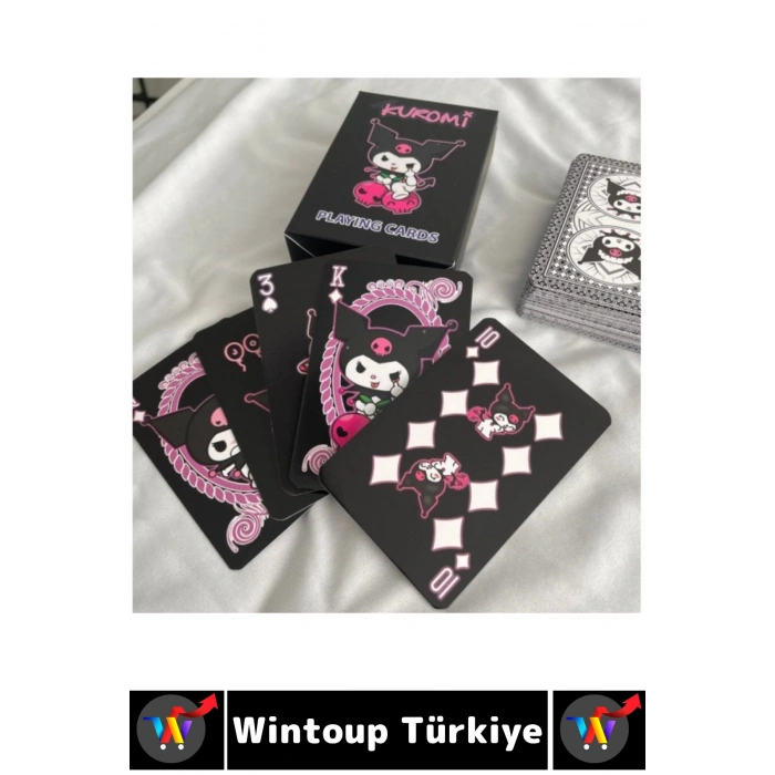 #Oyun Premium Kalite Kolay Yıpranmaz Suya Yırtılmaya Dayanıklı Koleksiyon Anime Karakter Figür Nostaljik Kuromi Kağıt Oyunu İskambil Kartları
