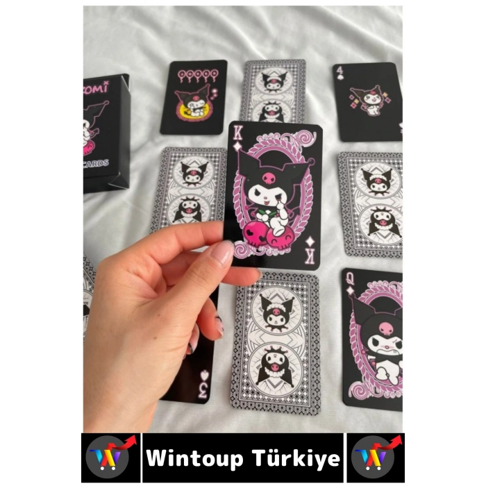 #Oyun Premium Kalite Kolay Yıpranmaz Suya Yırtılmaya Dayanıklı Koleksiyon Anime Karakter Figür Nostaljik Kuromi Kağıt Oyunu İskambil Kartları