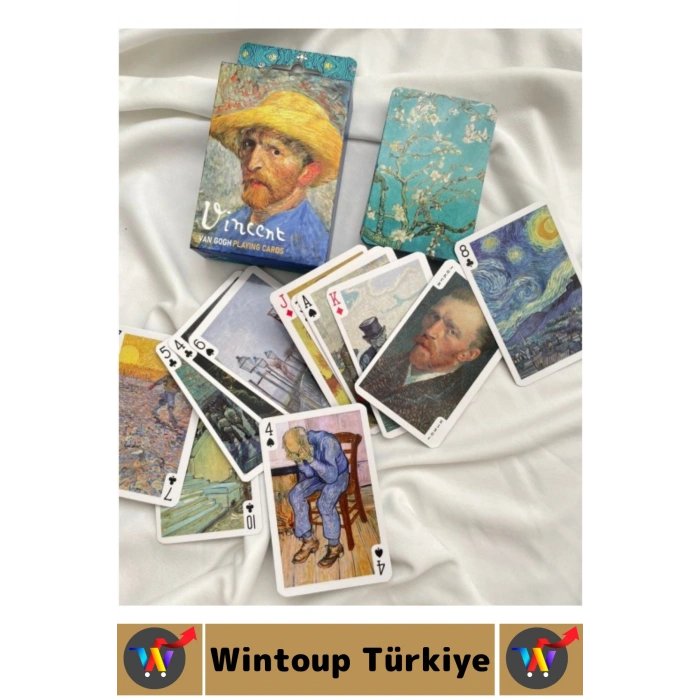 #Oyun Premium Kalite Kolay Yıpranmaz Suya Yırtılmaya Dayanıklı Koleksiyon Anime Karakter Figür Nostaljik Vincent Van Gogh Kağıt Oyunu İskambil Kartları