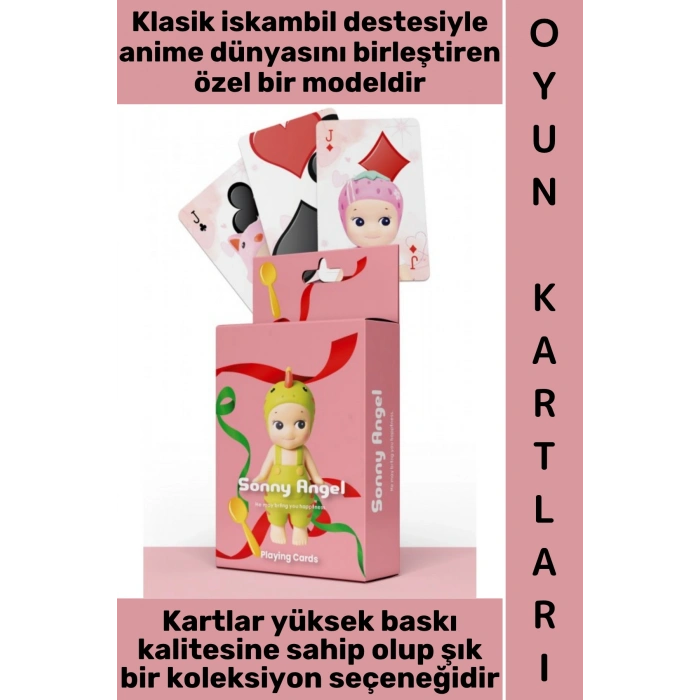 #Oyun Premium Kalite Kolay Yıpranmaz Suya Yırtılmaya Dayanıklı Koleksiyon Anime Karakter Figür Nostaljik Sonny Angel Kağıt Oyunu İskambil Kartları