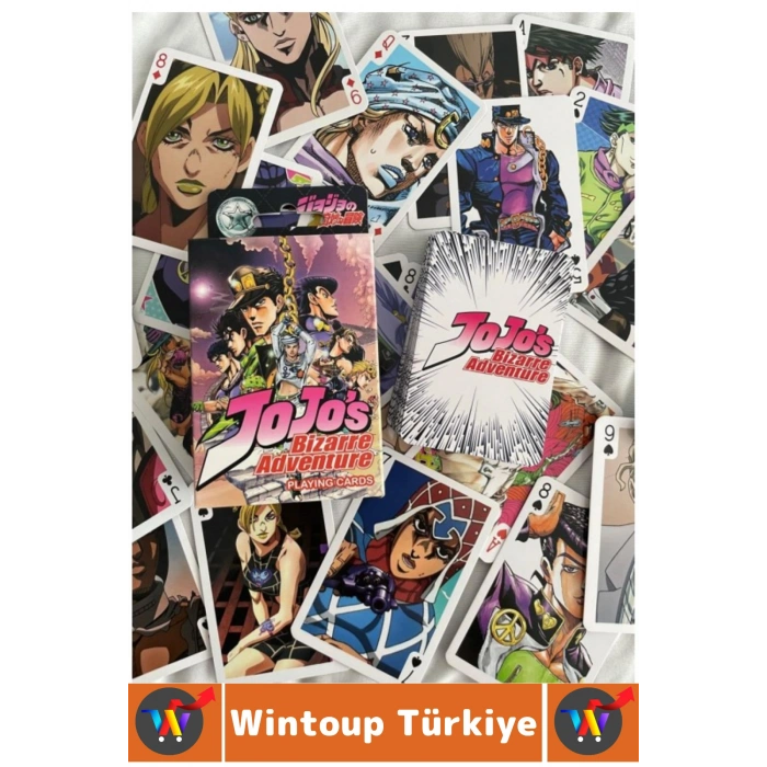 #Oyun Premium Kalite Kolay Yıpranmaz Suya Yırtılmaya Dayanıklı Koleksiyon Anime Karakter Figür Nostaljik Jojos Bizarre Adventure Kağıt Oyunu İskambil Kartları