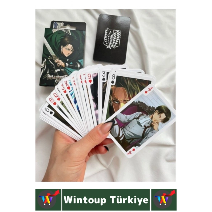 #Oyun Premium Kalite Kolay Yıpranmaz Suya Yırtılmaya Dayanıklı Koleksiyon Anime Karakter Figür Nostaljik Attack On Titan Kağıt Oyunu İskambil Kartları