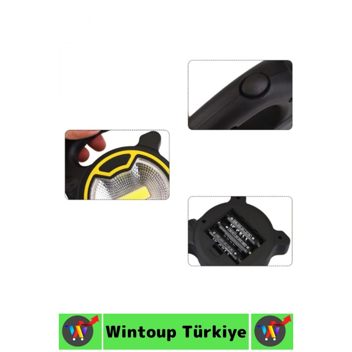 #Kamp Premium Piknik Outdoor Dağcılık Elektrik Kesintisi Acil Durum Yüksek Parlaklıklı COB LED Panel Taşıma Kulplu Denge Ayaklı Taşınabilir Pilli Mini Kamp El Feneri Işıldak