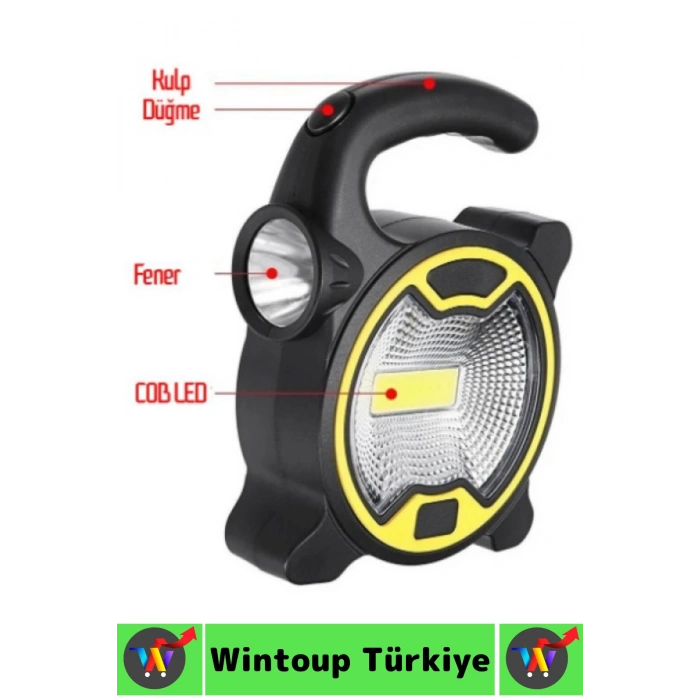 #Kamp Premium Piknik Outdoor Dağcılık Elektrik Kesintisi Acil Durum Yüksek Parlaklıklı COB LED Panel Taşıma Kulplu Denge Ayaklı Taşınabilir Pilli Mini Kamp El Feneri Işıldak