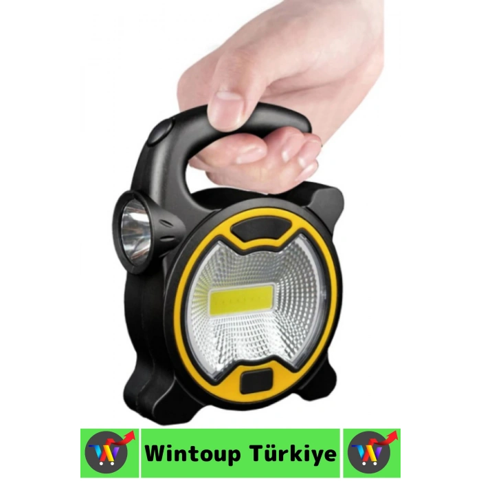 #Kamp Premium Piknik Outdoor Dağcılık Elektrik Kesintisi Acil Durum Yüksek Parlaklıklı COB LED Panel Taşıma Kulplu Denge Ayaklı Taşınabilir Pilli Mini Kamp El Feneri Işıldak