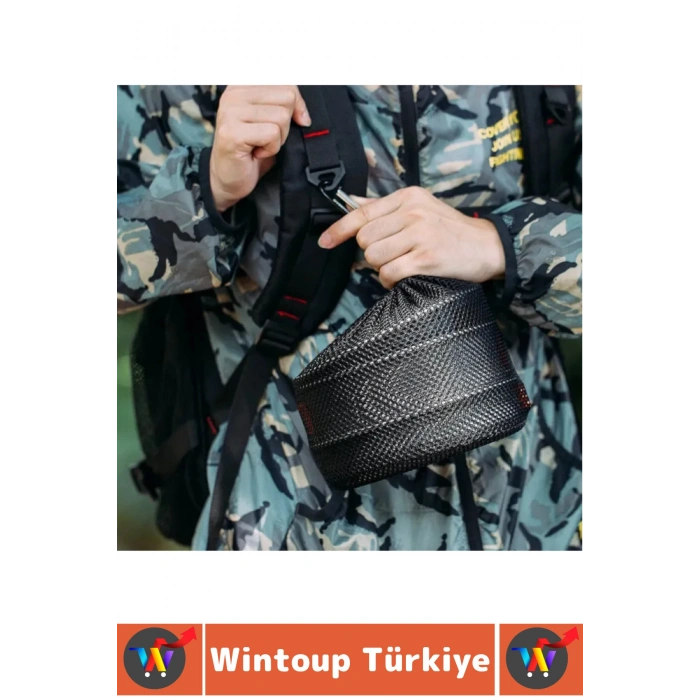 #Kamp Premium Kamp Piknik Dağcılık Outdoor Yemek Pişirme İç İçe Geçebilir Kompakt Isı Yalıtımlı Kolay Temizlenir Servis Kasesi Kepçe Spatula Sünger Tam Dolu Paket Tencere Tava Çaydanlık 3lü Özel Set