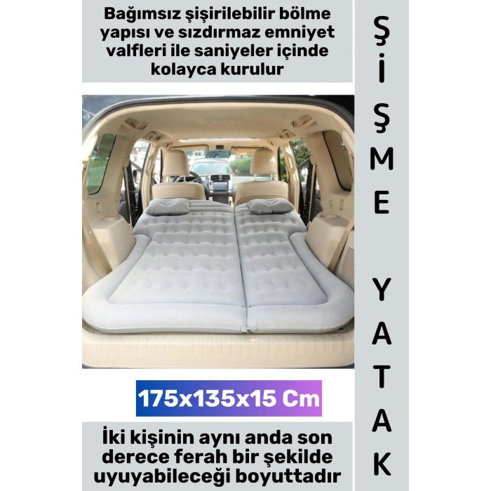 #Yatak Ergonomik Konforlu Panelvan Minibüs Kamp Piknik Outdoor Plaj Uzun Yol Seyahat Ekstra Dolgun Hızlı Kurulum Oversize Yumuşak Terletmez Kadife Kaplama Araç İçi Şişme Yatak