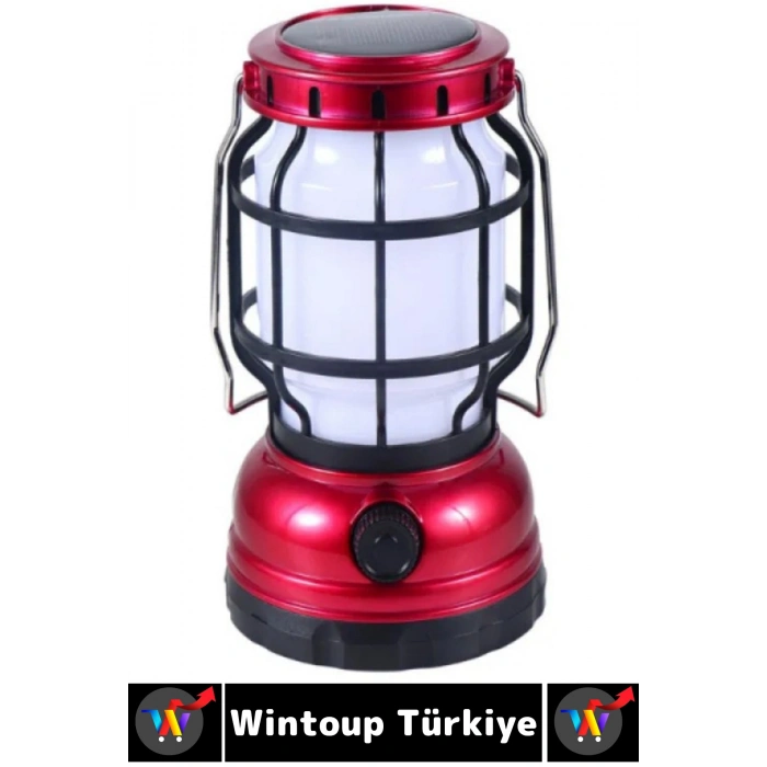#Kamp Premium Outdoor Piknik Retro Koruyucu Kafesli Izgara Taşıma Asma Kulplu USB Şarjlı 2 Modlu Dekoratif Kamp Lambası