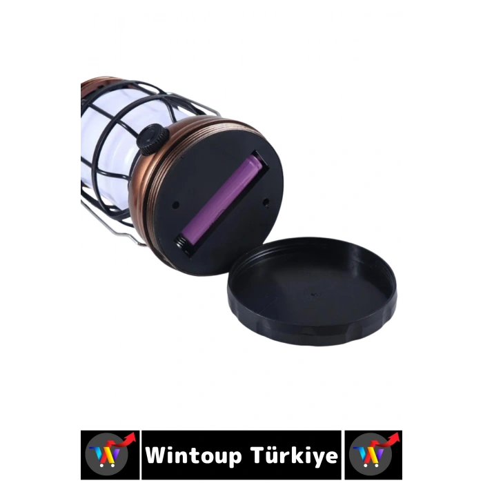 #Kamp Premium Outdoor Piknik Retro Koruyucu Kafesli Izgara Taşıma Asma Kulplu USB Şarjlı 2 Modlu Dekoratif Kamp Lambası