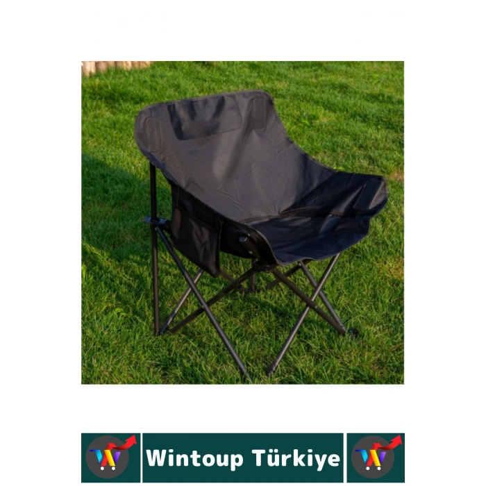 #Kamp Premium Yırtılmaya Suya Dayanıklı Güçlendirilmiş Kamp Outdoor Plaj Bahçe Balkon Piknik Balıkçı Telefon Anahtar Küçük Eşya İçin Cepli Omuz Askılı Çantalı Katlanabilir Kamp Sandalyesi