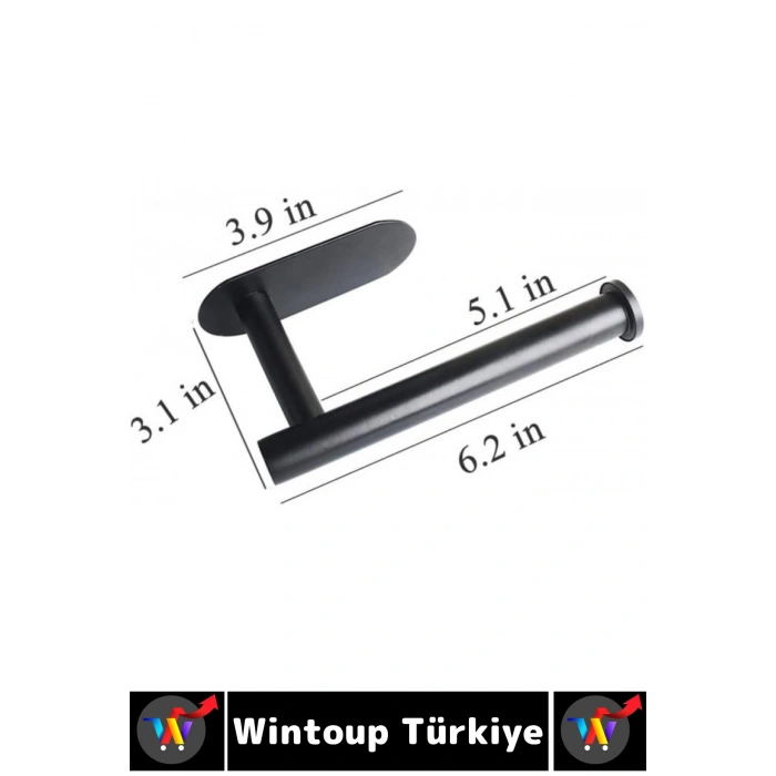 #TuvaletKağıtlığı Kendinden Yapışkanlı Montaj Gerektirmez İz Bırakmaz Suya Neme Buhara Dayanıklı Kayma Önleyici Koruyucu Tırnaklı Çok Şık Modern Estetik Mat Siyah Tuvalet Kağıtlığı