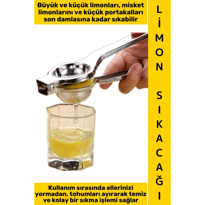 #LimonSıkacağı Dayanıklı Kırılmaz Bükülmez Kolay Temizlenir Mutfak Bar Kokteyl Sos Hazırlığı El Yormayan Pratik Paslanmaz Çelik Küçük Portakal Mandalina Misket Limon Sıkacağı