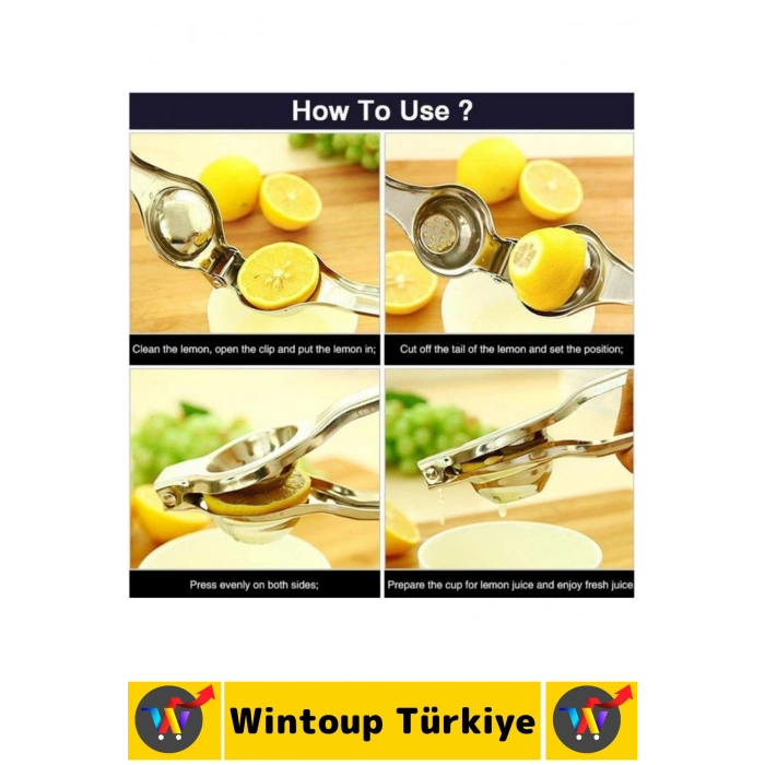 #LimonSıkacağı Dayanıklı Kırılmaz Bükülmez Kolay Temizlenir Mutfak Bar Kokteyl Sos Hazırlığı El Yormayan Pratik Paslanmaz Çelik Küçük Portakal Mandalina Misket Limon Sıkacağı