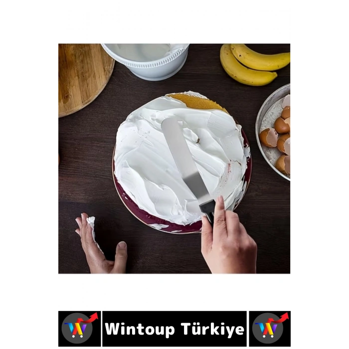 #Spatula Ergonomik Tutuş Kaymaz Mutfak Tatlı Kek Krema Krem Şanti Ganaj Çikolata Sos Sürme Kesme Yayma Düzeltme Çelik L Tipi Pastacı Spatulası