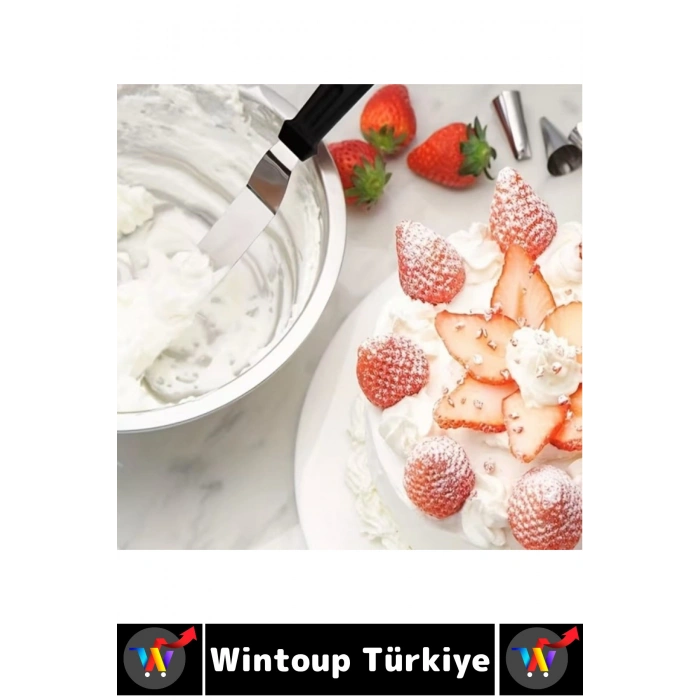 #Spatula Ergonomik Tutuş Kaymaz Mutfak Tatlı Kek Krema Krem Şanti Ganaj Çikolata Sos Sürme Kesme Yayma Düzeltme Çelik L Tipi Pastacı Spatulası