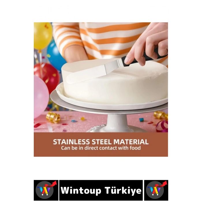 #Spatula Ergonomik Tutuş Kaymaz Mutfak Tatlı Kek Krema Krem Şanti Ganaj Çikolata Sos Sürme Kesme Yayma Düzeltme Çelik L Tipi Pastacı Spatulası