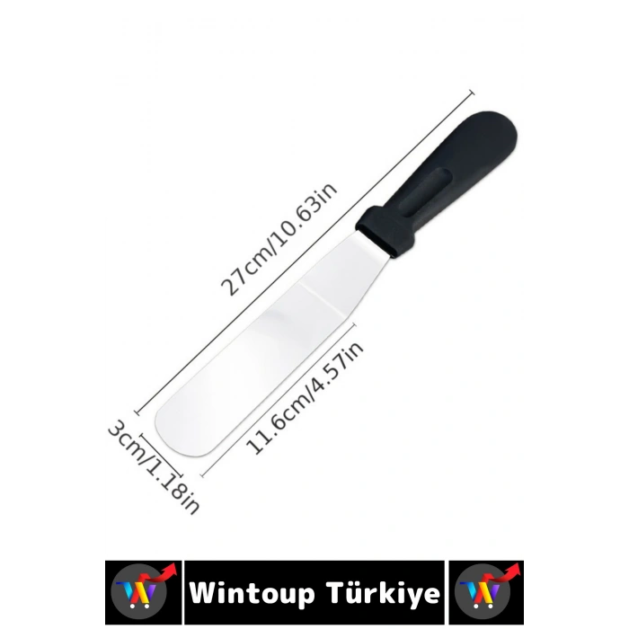 #Spatula Ergonomik Tutuş Kaymaz Mutfak Tatlı Kek Krema Krem Şanti Ganaj Çikolata Sos Sürme Kesme Yayma Düzeltme Çelik L Tipi Pastacı Spatulası