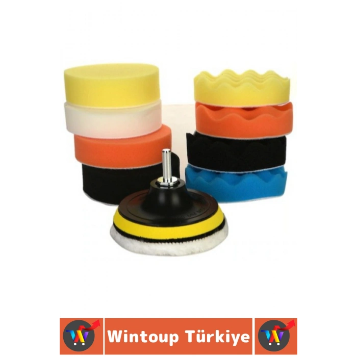 #OtoBakım Matkap Uyumlu Oto Bakım Yüzey Düzleştirme Parlatma Çizik Oksit Hare Giderici Araba Derinlemesine Temizlik Otomobil Pasta Cila Polisaj Sünger Seti 11 Parça