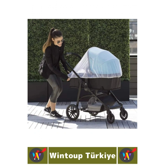#Cibinlik Sivrisinek Böcek Haşere Koruyucu Hava Alan Mikro Delikli Dış Mekan Yürüyüş Pratik Tak Çıkar Bebek Arabası Cibinliği 100 X 80 X 80 Cm