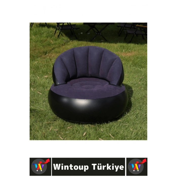 #Koltuk Premium Kompakt Konforlu Ev Bahçe Balkon Kamp Piknik Outdoor Plaj Havuz Kenarı Oyun Odası Yumuşak Kadife Dokulu Terletmez Kumaş Katlanabilir Şişme Tekli Koltuk