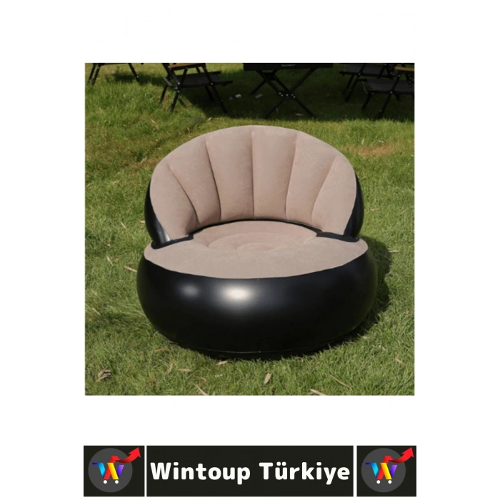 #Koltuk Premium Kompakt Konforlu Ev Bahçe Balkon Kamp Piknik Outdoor Plaj Havuz Kenarı Oyun Odası Yumuşak Kadife Dokulu Terletmez Kumaş Katlanabilir Şişme Tekli Koltuk