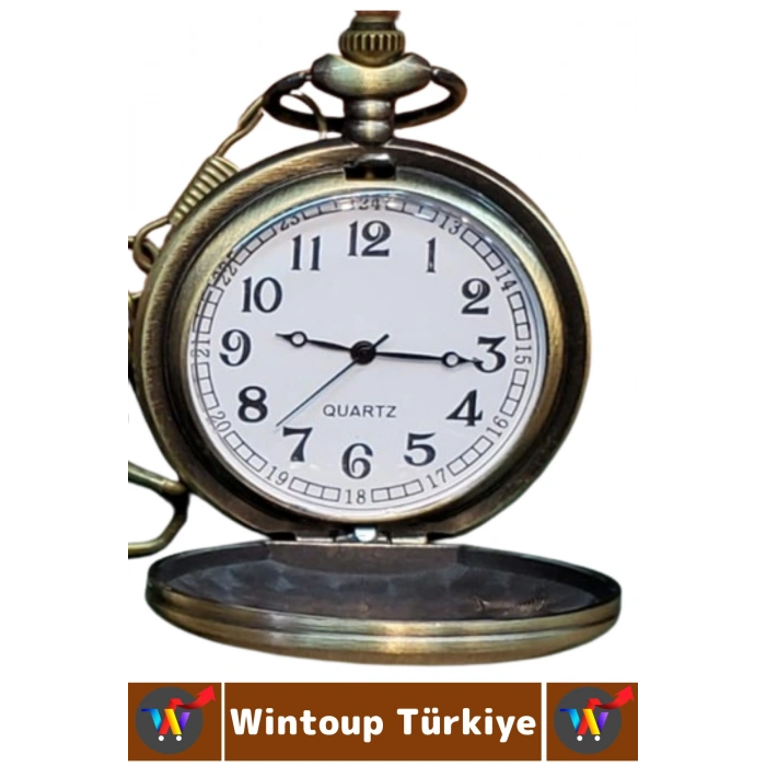 #Saat Dekoratif Babalar Öğretmenler Günü Sevgili Eş Nişanlıya Özel Anlamlı Hediye Boyun Odaya Asma Zincirli Cep Boy Çok Şık Eskitme Antika Görünümlü Türk Bayraklı Şık Kutulu Köstekli Saat