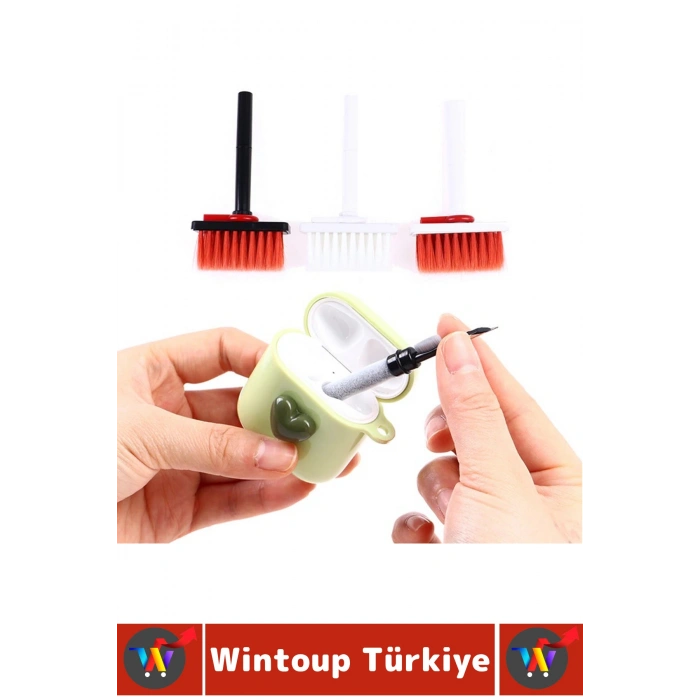 #TemizlemeKiti Profesyonel Klavye Tuş Çıkarma Tablet Ekran Kulaklık Kılıf Temizleyici Elektronik Yüksek Yoğunluklu Kıl Çok Fonksiyonlu Temizleme Fırçası Kiti 5 in 1