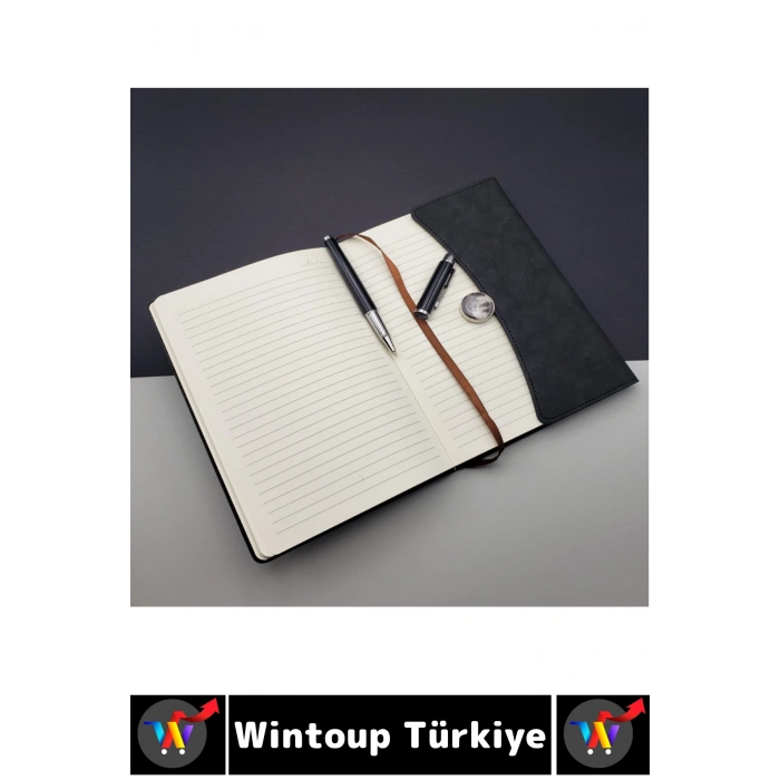 #Defter Dekoratif Okul Ofis Günlük Not Ajanda Hatıra Anı Tutma Eş Sevgili Anneler Babalar Öğretmenler Günü Çok Şık Mıknatıslı Kutu Hediyelik Çantalı Siyah Deri Defter Tükenmez Kalem Premium Set