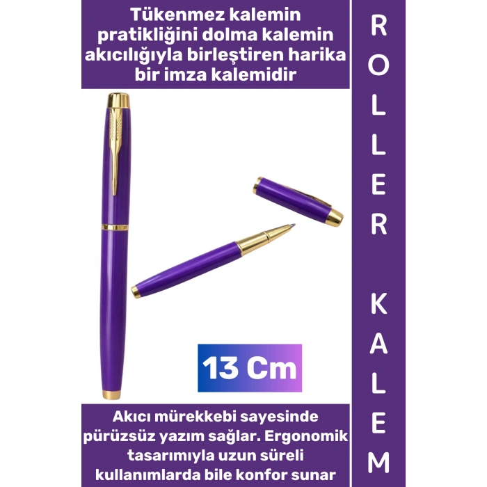 #Kalem Pürüzsüz Yumuşak Kolay Estetik Yazım Anneler Babalar Öğretmenler Günü Hediyelik Not Hatıra Anı Defteri Günlük Tutma Çok Şık Gold Detaylı İmza Metal Roller Kalem