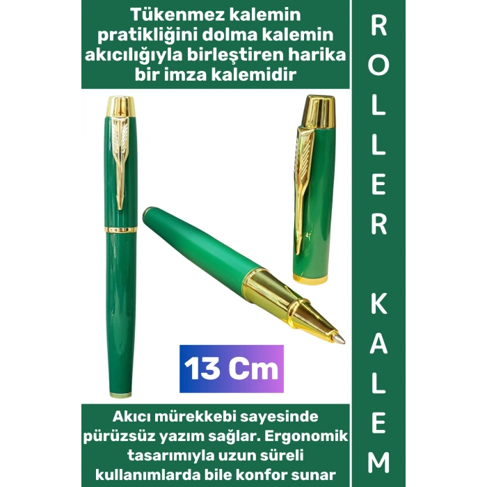 #Kalem Pürüzsüz Yumuşak Kolay Estetik Yazım Anneler Babalar Öğretmenler Günü Hediyelik Not Hatıra Anı Defteri Günlük Tutma Çok Şık Gold Detaylı İmza Metal Roller Kalem