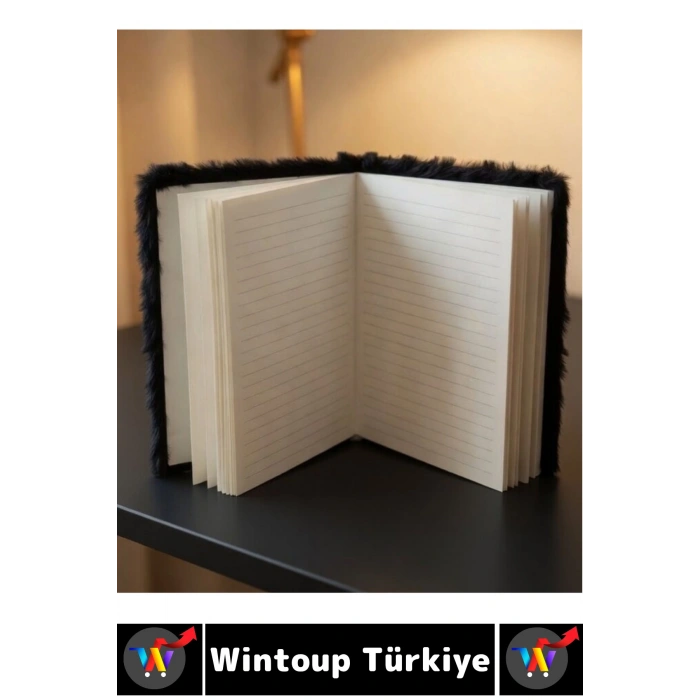 #Defter Dekoratif Eş Sevgili Hediyelik Okul Anı Not Hatıra Günlük Tutma Estetik Çok Şık 75 Sayfa 150 Yapraklı Sevimli Kalpli Siyah Peluş Çizgili Defter 21 X 15 Cm