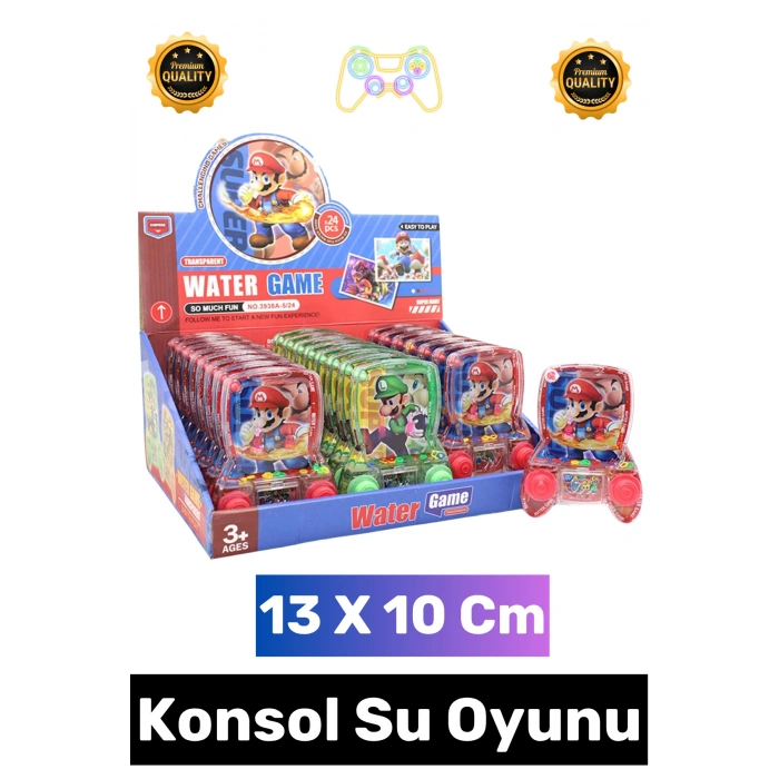 #Oyun Çocuk Eğitici El Göz Koordinasyonu Beceri Gelişimi Eğlenceli Stres Atma Halka Geçirme Oyun Koleksiyon Hediyelik Şık Nostaljik Super Mario Luigi Ateri Tasarımlı El Konsolu Su Oyunu