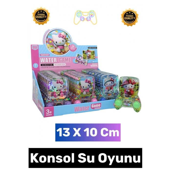 #Oyun Çocuk Eğitici El Göz Koordinasyonu Beceri Gelişimi Eğlenceli Stres Atma Halka Geçirme Oyun Koleksiyon Hediyelik Şık Nostaljik Hello Kitty Temalı Şeffaf Gövdeli El Konsolu Su Oyunu