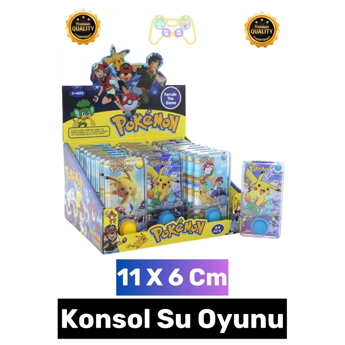 #Oyun Çocuk Eğitici El Göz Koordinasyonu Beceri Gelişimi Eğlenceli Stres Atma Halka Geçirme Oyun Koleksiyon Hediyelik Şık Nostaljik Pikachu Pokemon Temalı El Konsolu Su Oyunu
