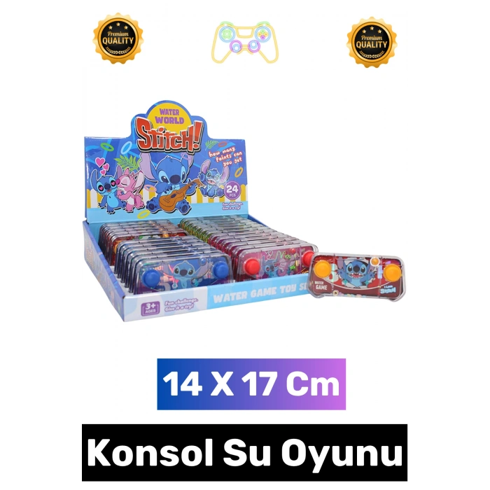 #Oyun Çocuk Eğitici El Göz Koordinasyonu Beceri Gelişimi Eğlenceli Stres Atma Halka Geçirme Oyun Koleksiyon Hediyelik Şık Nostaljik Stitch Tasarımlı Dikdörtgen El Konsolu Su Oyunu