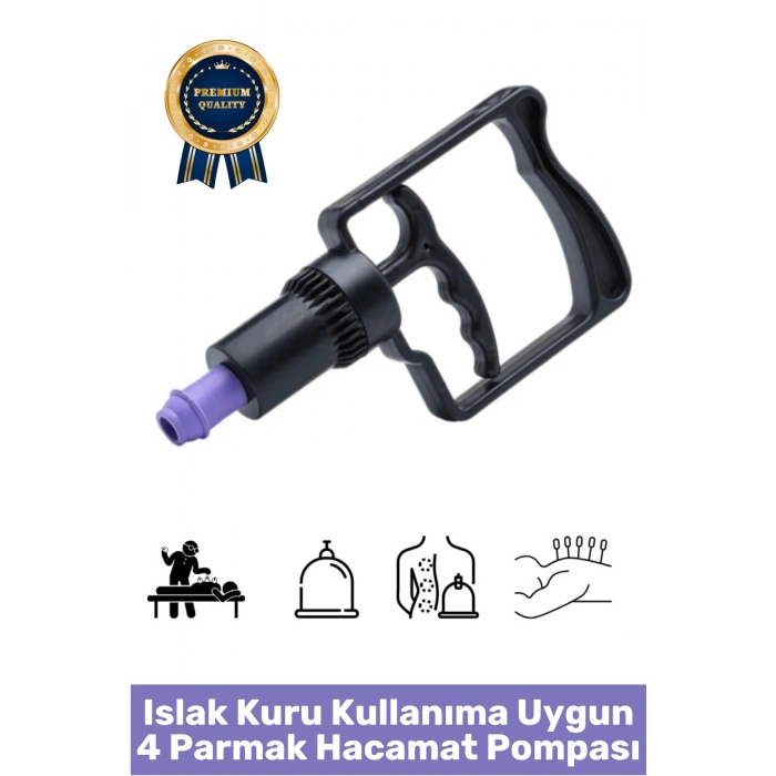 #Hacamat Profesyonel Hastane Masaj Salonu Geleneksel Tedavi Ergonomik Yüksek Kaliteli Tüm Kupalarla Uyumlu Islak Kuru Kullanıma Uygun Kupa Çekme 4 Parmak Hacamat Pompası