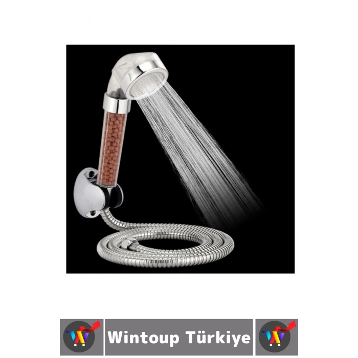 #DuşSeti Dayanıklı Kolay Montaj Filtreli Su Tasarruflu Arıtmalı Duş Başlığı Kokulu Doğal Taş Boncuklu Başlık Hortum Mafsal Premium Set