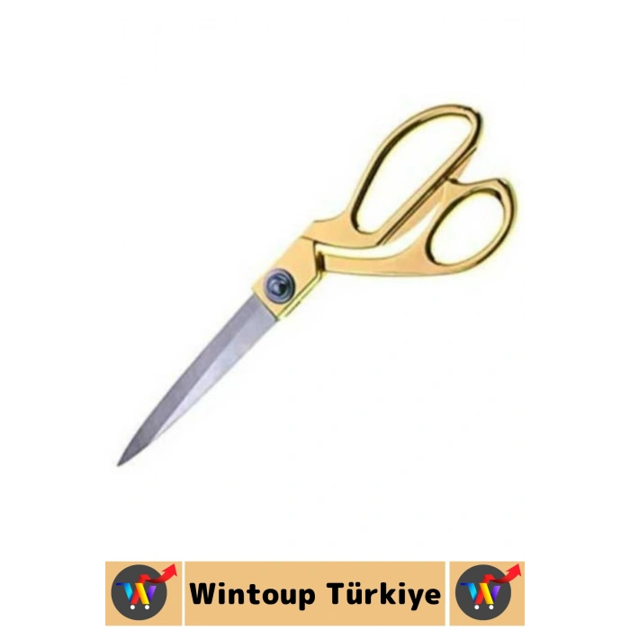#Makas Profesyonel Ev Atölye Tipi Tekstil Kot Deri Paça Kesim Kısaltma Düzenleme Kolay Bilenir Şık Gold Detaylı Paslanmaz Çelik Büyük Boy Terzi Makası