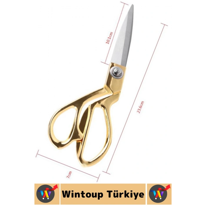 #Makas Profesyonel Ev Atölye Tipi Tekstil Kot Deri Paça Kesim Kısaltma Düzenleme Kolay Bilenir Şık Gold Detaylı Paslanmaz Çelik Büyük Boy Terzi Makası