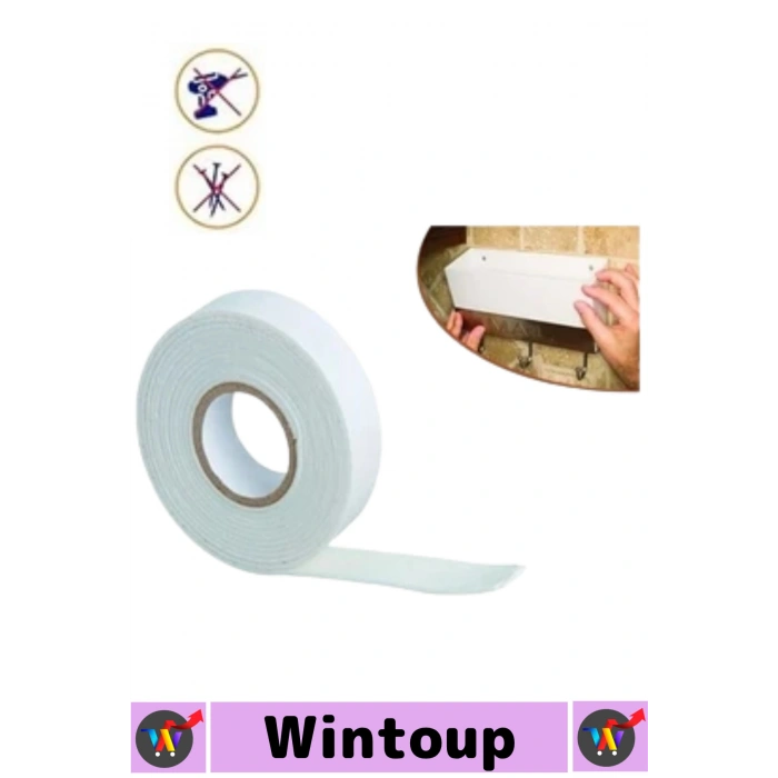 #Bant Profesyonel İç Mekan Süper Güçlü Yapışkan Metal Plastik Duvar Ahşap Boru Araç İçi Vidaya Alternatif Çok Yönlü Kullanım 48 Mm X 10 Metre Çift Taraflı Köpük Bant 1 Adet