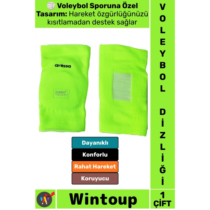 #Dizlik Profesyonel Uzun Ömürlü Hareket Kısıtlamayan Konforlu Tam Kalıp İlgi Çekici Fosforlu Renk Tasarımı Güçlü Dayanıklı Koruyucu Spor Voleybol Dizliği