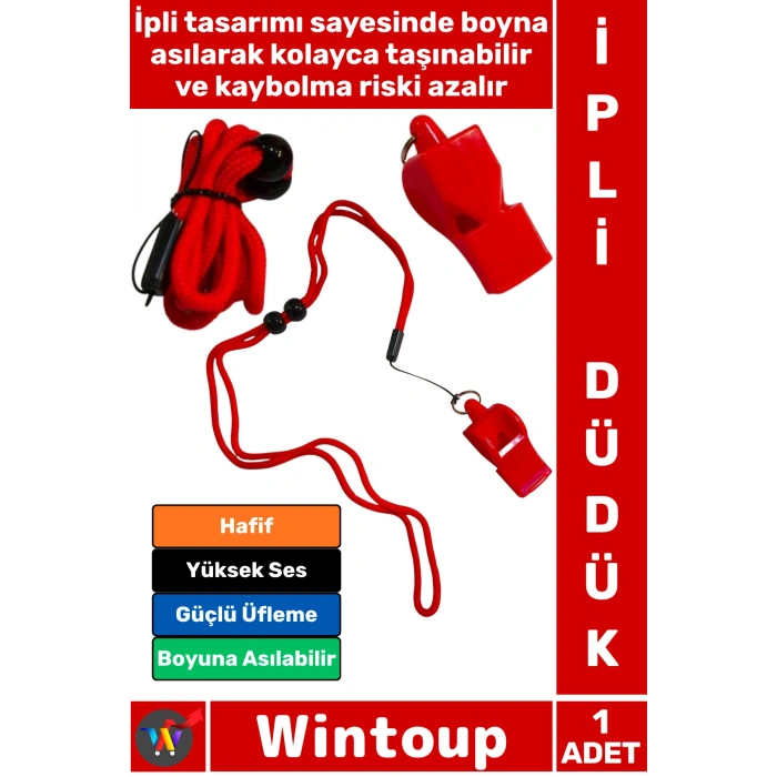 #Düdük Premium Hafif Kamp Outdoor Dağcılık Avcılık Köpek Eğitimi Futbol Basketbol Voleybol Yüzme Atletizm Hakem Maç Antrenman Yüksek Sesli Güçlü Üflemeli Boyuna Asılabilir İpli Düdük